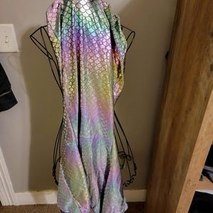 Iridescent Swim Mermaid Cover up!